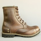 Mens 7 Inch Handmade Cowhide  Leather Boots With Leather Patches