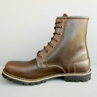 Mens 5 Inch Handmade Cowhide  Leather Boots With Leather Patches