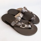Mens Leather Sandals with Buckles