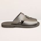 Mens Leather Cut Out Sandals with Metallic Studs