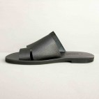 Mens Classic Wide Cutout Sandals with Toe Ring and Jagged Edges