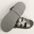 Mens Triple Strap Sandals with Metallic Studs