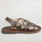 Classic Leather Criss-Cross Strappy Sandals.