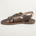 Classic Leather Criss-Cross Strappy Sandals.