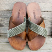 Classic Wide Criss-Cross Flip Flops with Band