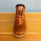 Mens 3 Inch Handmade Cowhide Leather Boots With Collar