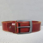 Calfskin Leather Belt Cognac