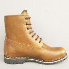 Mens 6 Inch Handmade Cowhide  Leather Boots With Bare Collar